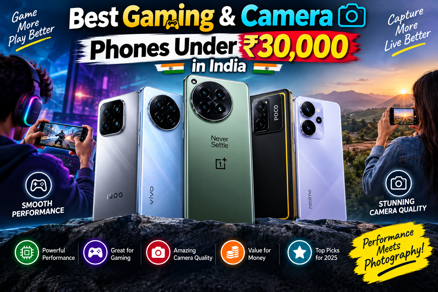 Best Gaming & Camera Phones Under ₹30,000