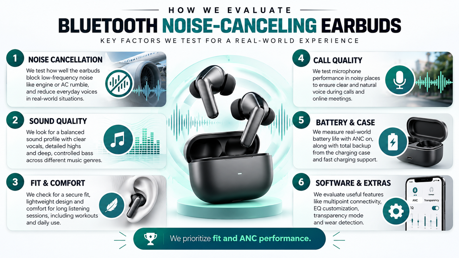 How We Evaluate Noise-Canceling Earbuds